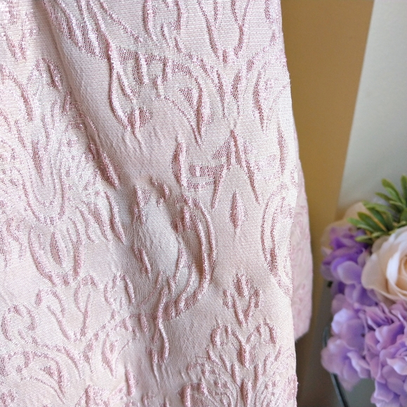 🍒NWT🍒 TED BAKER PINK METALLIC JACQUARD DR - Picture 8 of 11